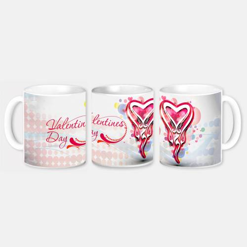 Brand Name Happy Valentines Day Coffee Mug | Gifts For Girlfriend Boyfriend Husband Wife | Ceramic Mug 350 Ml | Valentine Day Gift